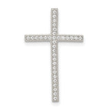 Micro Pavé Cross Charm Pendant in Real 925 Sterling Silver