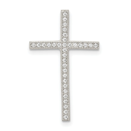 Micro Pavé Cross Charm Pendant in Real 925 Sterling Silver