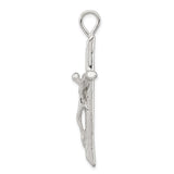 Sterling Silver Crucifix Cross Pendant with Textured Detailing, Minimalist Religious Jewelry