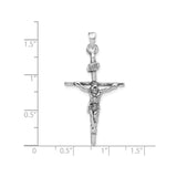 Sterling Silver Crucifix Cross Pendant with Jesus and INRI Detailing, Christian Religious Charm