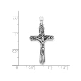 Sterling Silver Crucifix Cross Pendant with Detailed Jesus Design Religious Jewelry