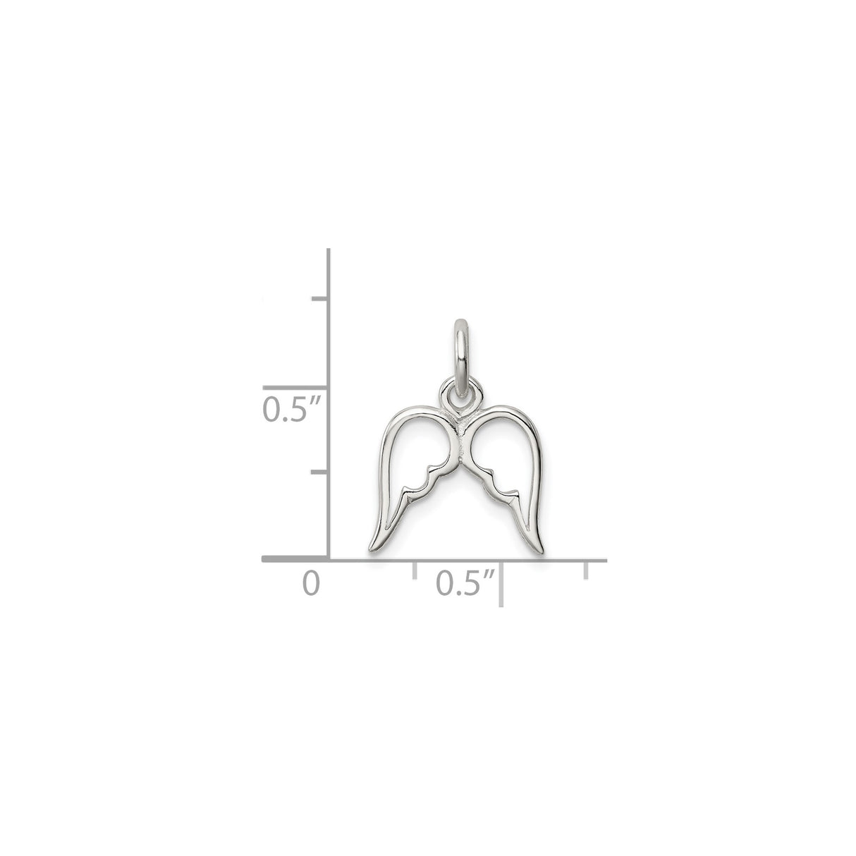 Sterling Silver Angel Wings Pendant with Open Double Wings Design, Spiritual Jewelry for Women