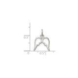 Sterling Silver Angel Wings Pendant with Open Double Wings Design, Spiritual Jewelry for Women