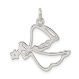 CZ Angel Charm Pendant in Real 925 Sterling Silver