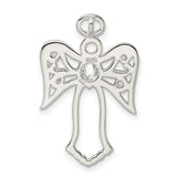 CZ Angel Charm Pendant in Real 925 Sterling Silver