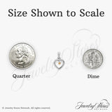 Sterling Silver Heart Pendant with Real Mustard Seed, Christian Faith Symbol Jewelry for Women