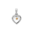 Sterling Silver Heart Pendant with Real Mustard Seed, Christian Faith Symbol Jewelry for Women