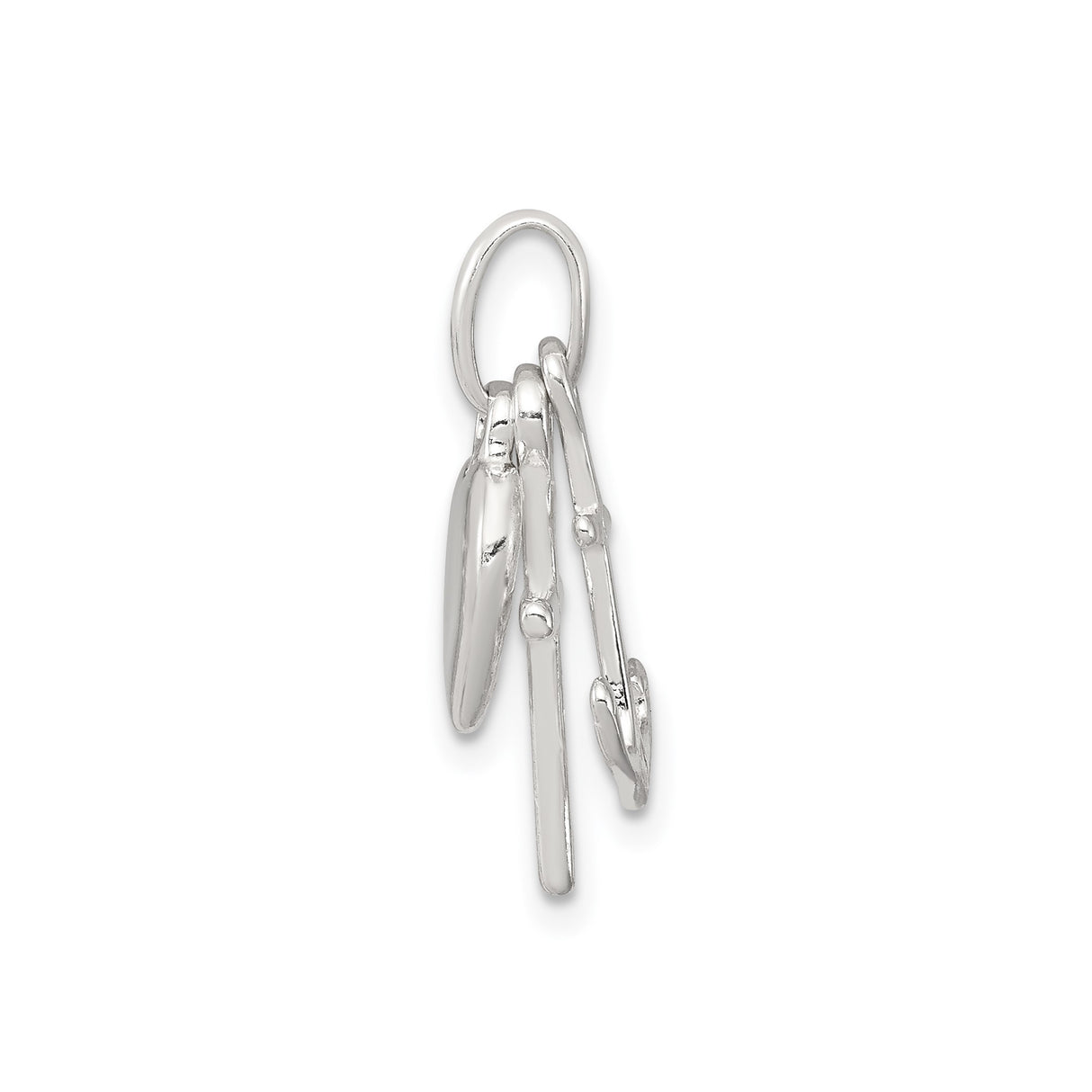 Sterling Silver Faith Pendant with Anchor, Heart, and Cross Symbol , Christian Jewelry Charm