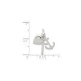 Sterling Silver Faith Pendant with Anchor, Heart, and Cross Symbol , Christian Jewelry Charm