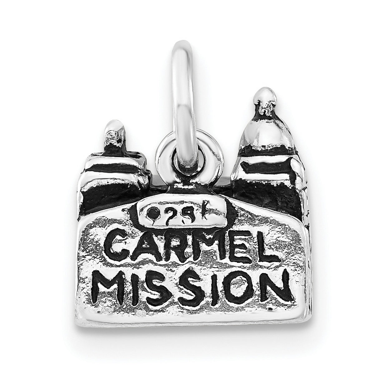 Sterling Silver Cathedral Pendant with Detailed Architecture and Christian Church Design