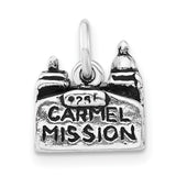 Sterling Silver Cathedral Pendant with Detailed Architecture and Christian Church Design