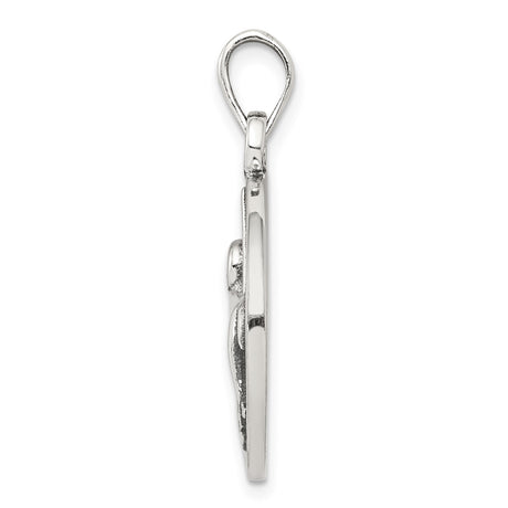 Sterling Silver Aries Zodiac Pendant with Detailed Ram Symbol, Astrology Amulet