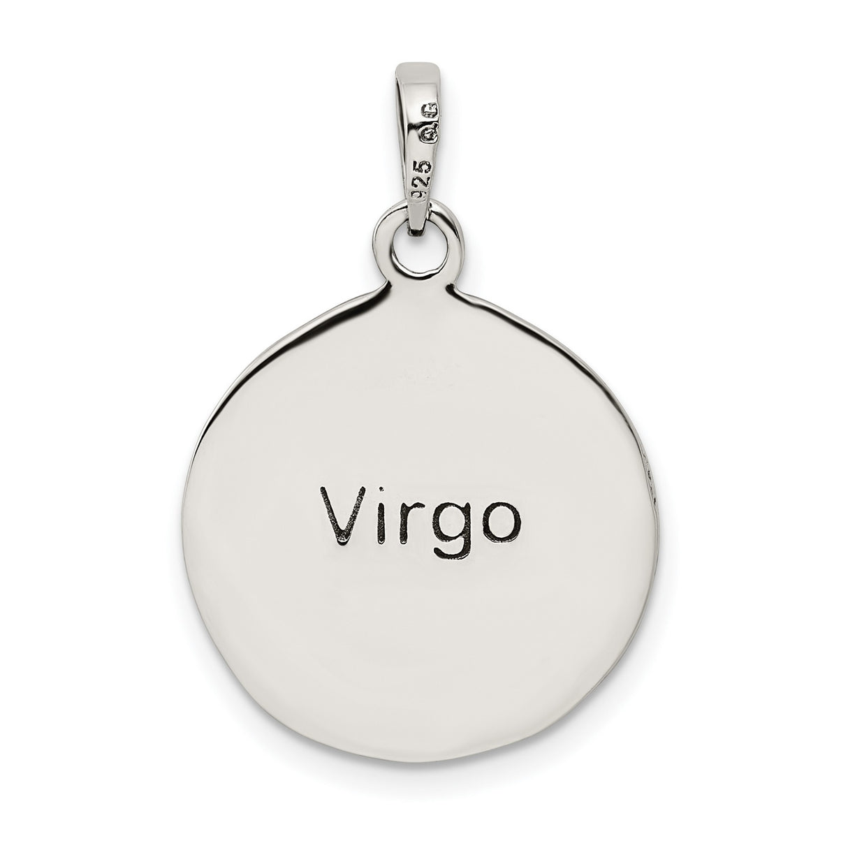 Virgo Maiden Zodiac Charm Pendant in Real 925 Sterling Silver