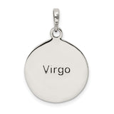 Virgo Maiden Zodiac Charm Pendant in Real 925 Sterling Silver