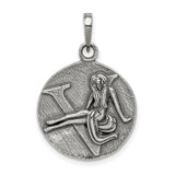 Virgo Maiden Zodiac Charm Pendant in Real 925 Sterling Silver