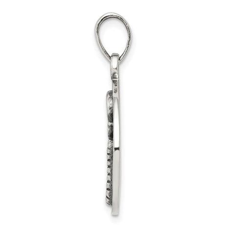 Sterling Silver Scorpio Zodiac Pendant with Scorpion Design, Textured Medallion
