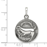 Capricorn Goat Zodiac Charm Pendant in Real 925 Sterling Silver
