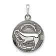 Capricorn Goat Zodiac Charm Pendant in Real 925 Sterling Silver