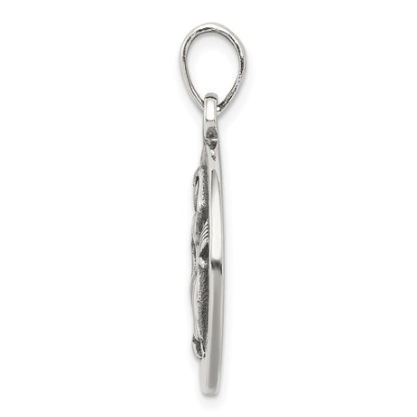 Sterling Silver Aquarius Zodiac Pendant with Water Bearer Symbol and Constellation Elements