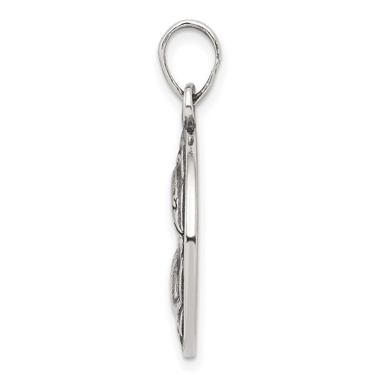 Pisces Fish Zodiac Charm Pendant in Real 925 Sterling Silver