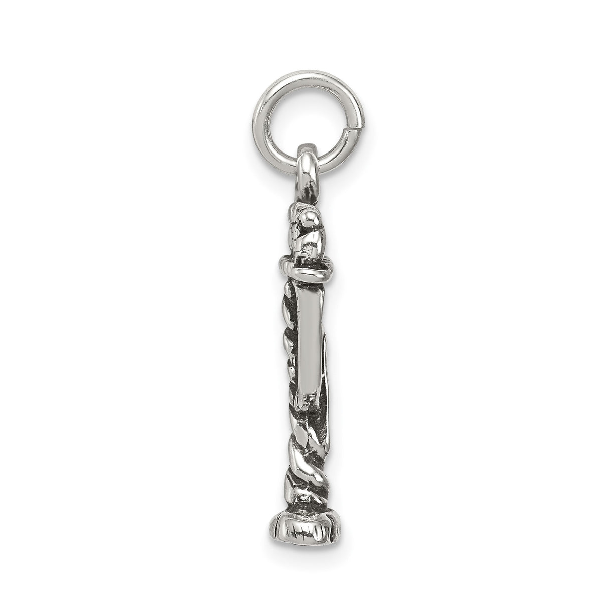 Sterling Silver Menorah Pendant Featuring Seven Branch Candelabrum Design, Judaica Jewelry