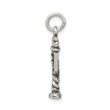 Sterling Silver Menorah Pendant Featuring Seven Branch Candelabrum Design, Judaica Jewelry