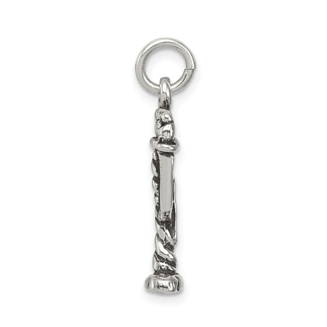 Sterling Silver Menorah Pendant Featuring Seven Branch Candelabrum Design, Judaica Jewelry