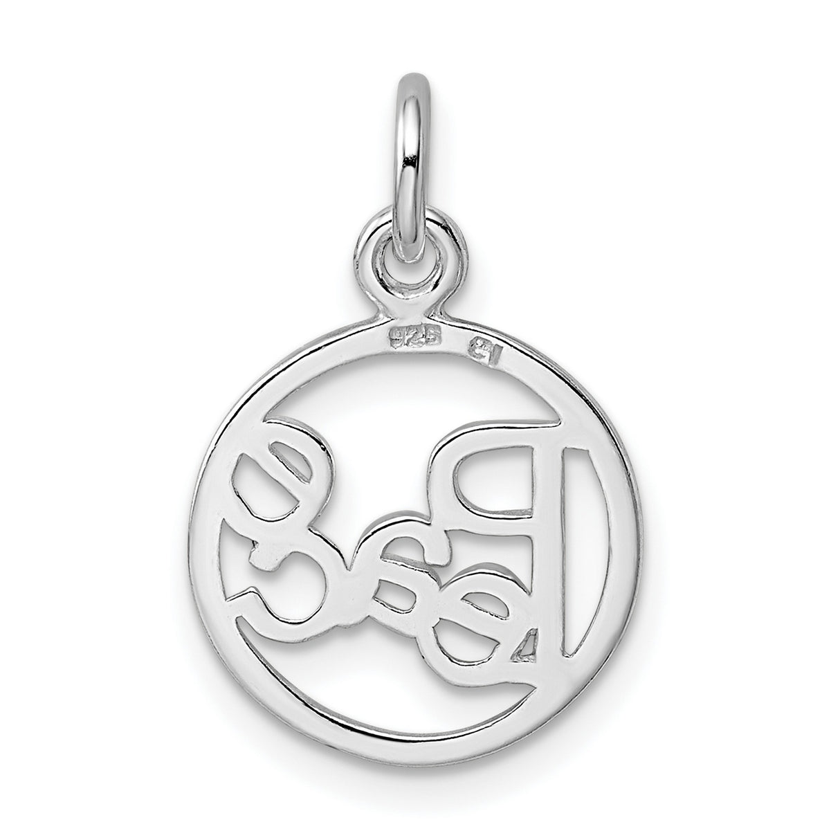 Sterling Silver Peace Pendant with Open Circle Design, Inspirational Spiritual Jewelry