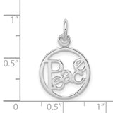 Sterling Silver Peace Pendant with Open Circle Design, Inspirational Spiritual Jewelry