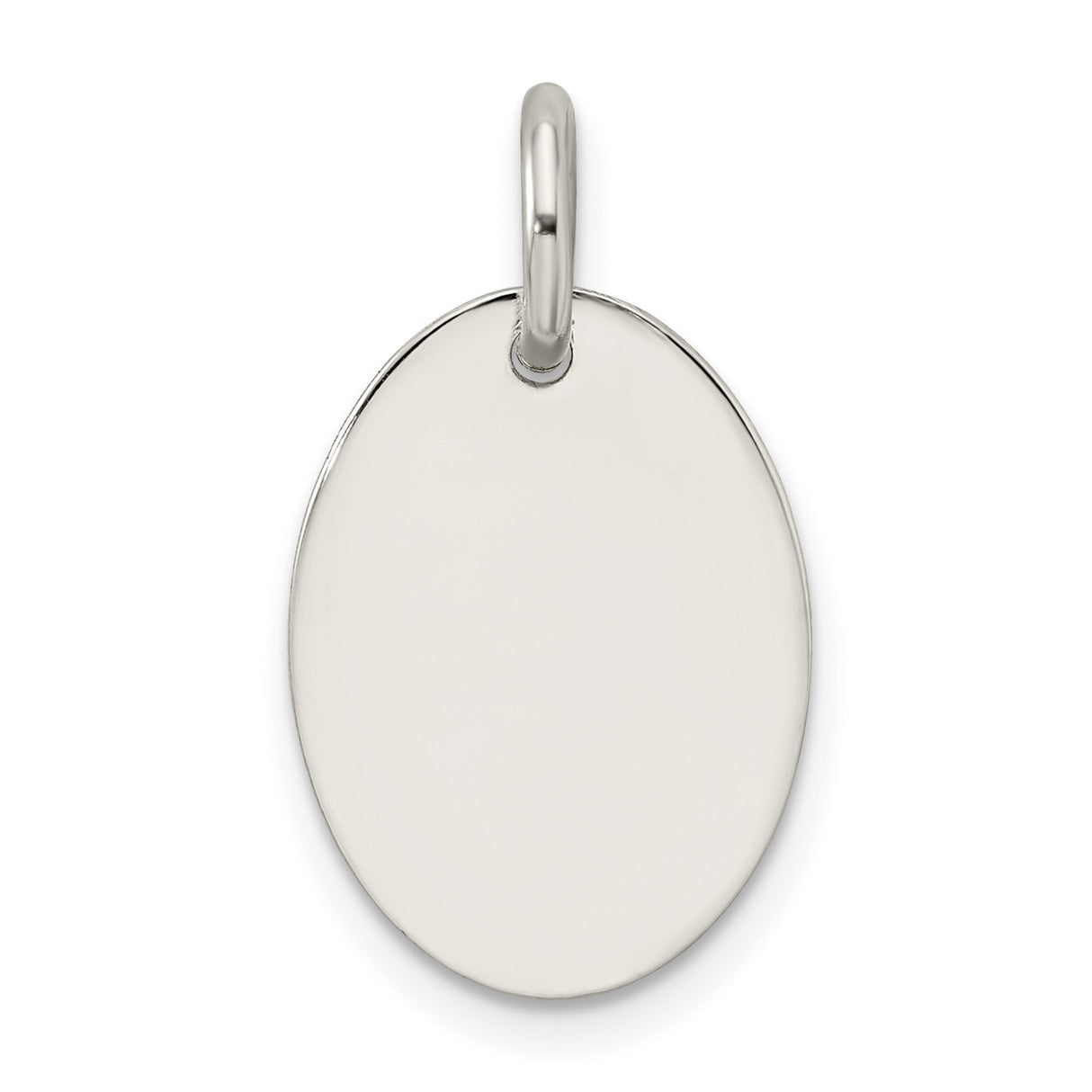 Polished Enamel Love Charm Pendant in Real 925 Sterling Silver