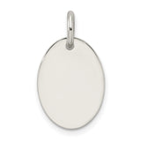 Polished Enamel Love Charm Pendant in Real 925 Sterling Silver