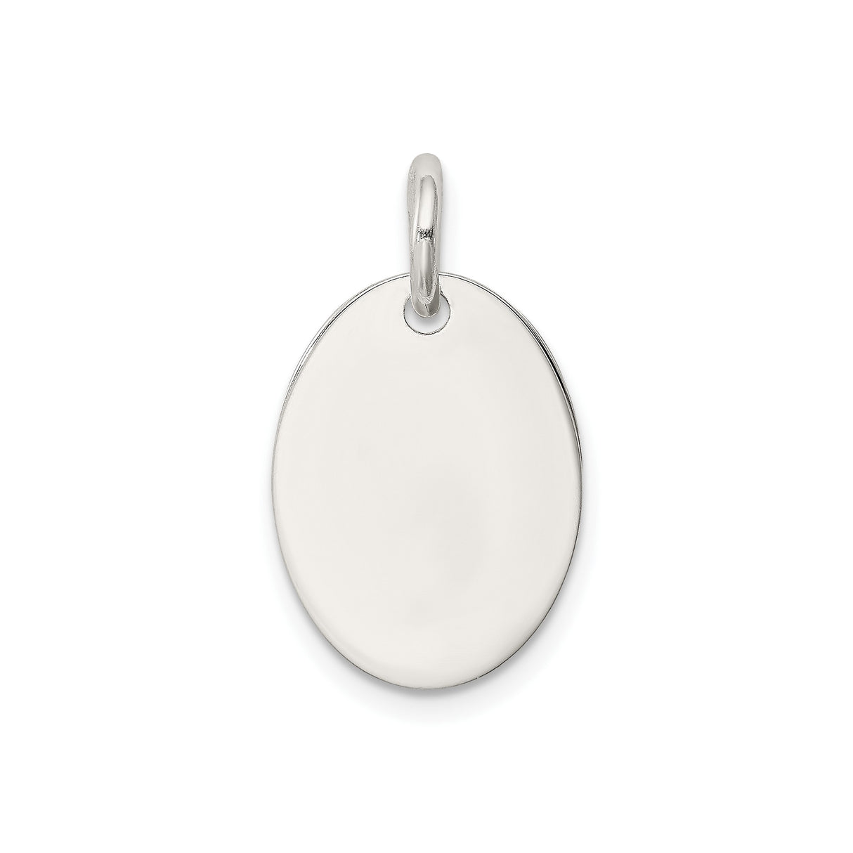 Sterling Silver Joy Pendant, Minimalist Oval Word Charm, Inspirational Jewelry for Women or Unisex
