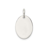 Sterling Silver Joy Pendant, Minimalist Oval Word Charm, Inspirational Jewelry for Women or Unisex