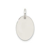 Sterling Silver Oval Pendant with Dream Engraving, Minimalist Motivational Charm