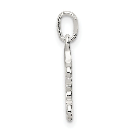 Sterling Silver Love Script Pendant Charm with Cursive Lettering, Minimalist Romantic Design