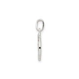 Sterling Silver Sweet 16 Pendant with Red Enamel Accent, Birthday Charm for Teen Girl
