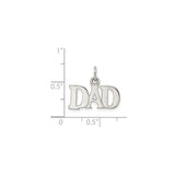 Dad Charm Pendant in Real 925 Sterling Silver