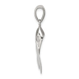 Sterling Silver Awareness Ribbon Pendant, Symbol of Support and Remembrance