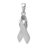 Sterling Silver Awareness Ribbon Pendant, Symbol of Support and Remembrance