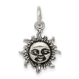 Sterling Silver Sun Face Pendant, Radiant Sunburst Medallion, Celestial Boho Amulet