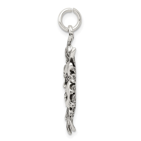 Sterling Silver Sun Face Pendant with Radiant Rays, Celestial and Bohemian Style