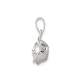 Sterling Silver Rose Flower Pendant with Open Petal Design, Romantic Floral Charm for Women