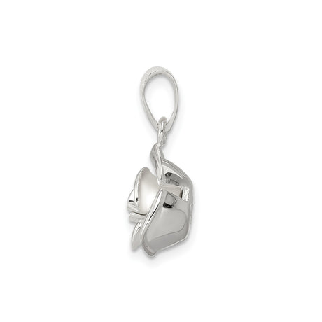 Sterling Silver Rose Flower Pendant with Open Petal Design, Romantic Floral Charm for Women