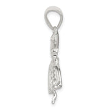 Sterling Silver Ballerina Pendant with Tutu Design, Graceful Dance Theme Jewelry for Women