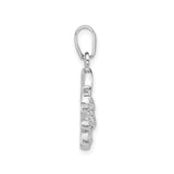 Sterling Silver Butterfly Pendant with Cubic Zirconia, Openwork Wings, Nature-Inspired Jewelry for Women