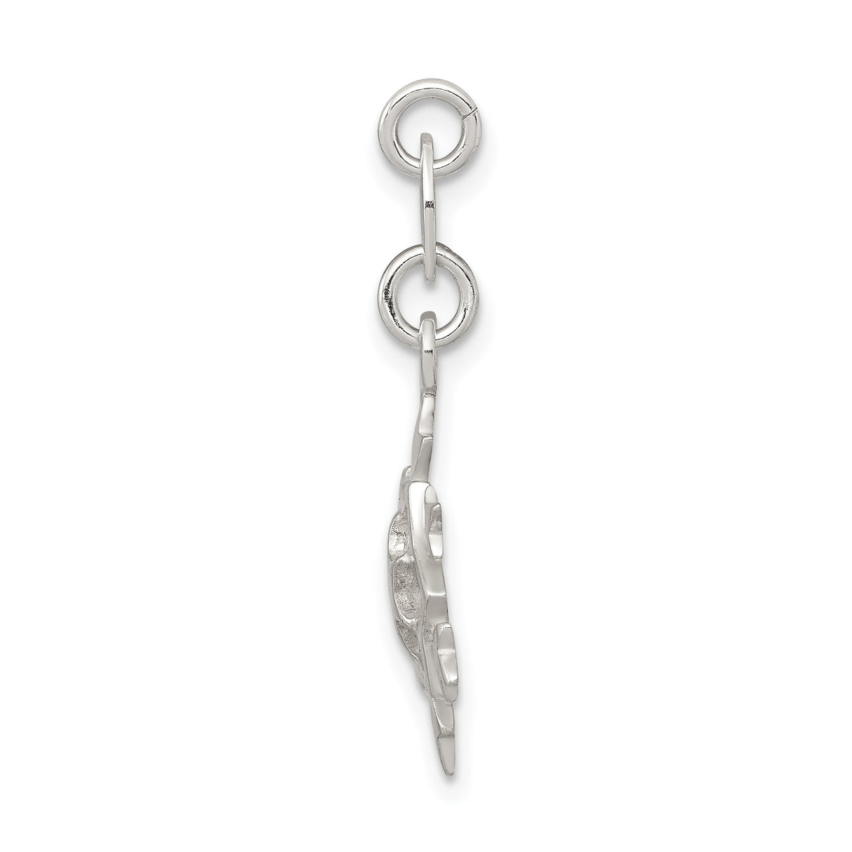 Sterling Silver Snowflake Pendant with Cutout Design, Winter Charm Jewelry for Women