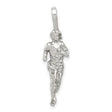 Sterling Silver Runner Pendant with Detailed Motion Figure, Athletic Theme for Marathon and Fitness Enthusiasts