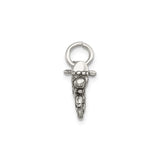 Sterling Silver Motorcycle Pendant, Detailed Cruiser Bike Charm, Biker Jewelry for Men or Women