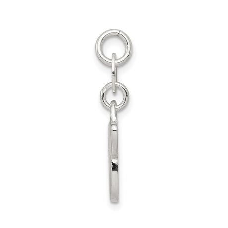 Sterling Silver Airplane Charm Pendant with Minimal Aircraft Design