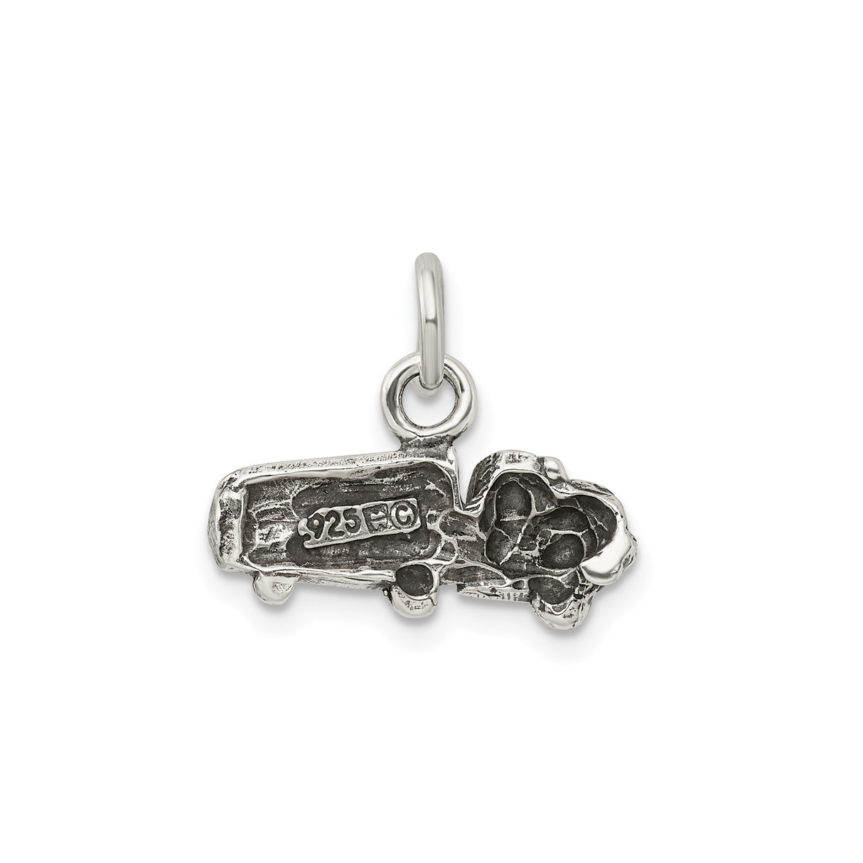 Sterling Silver Semi Truck Pendant, Detailed Tractor Trailer Charm, Transport Theme Jewelry